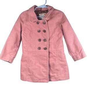 Old Navy 4T Oversized Pink Pea Coat Toddler Girls Size 4T Spring Double-Breasted